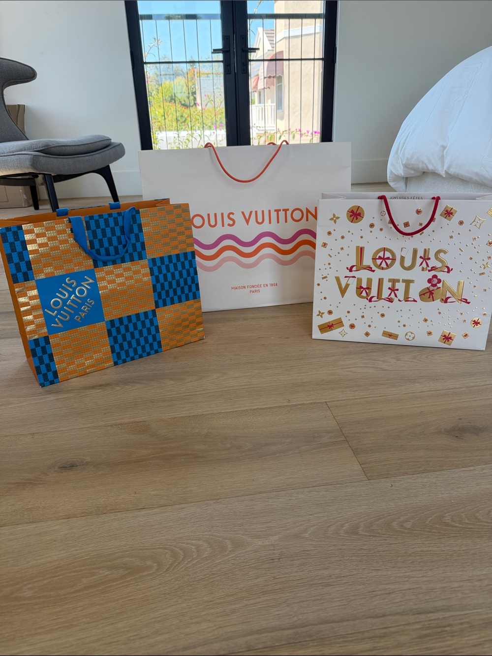 Louis Vuitton Multicolor Shopping Bags - Blue, Orange, White